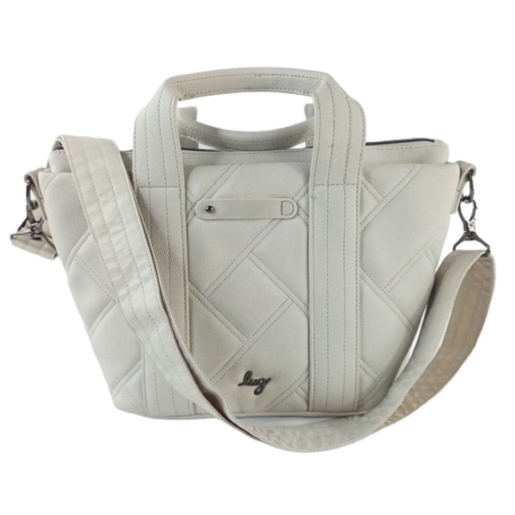 Lug Dory bag  Matte Luxe Crossbody Tote Handles Pebble purse GUC - Picture 1 of 13